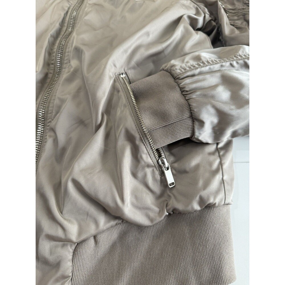 The Group by BABATON Modern Taupe Zip Pocket GILMAN Bomber Jacket Womens sz S - Picture 4 of 16